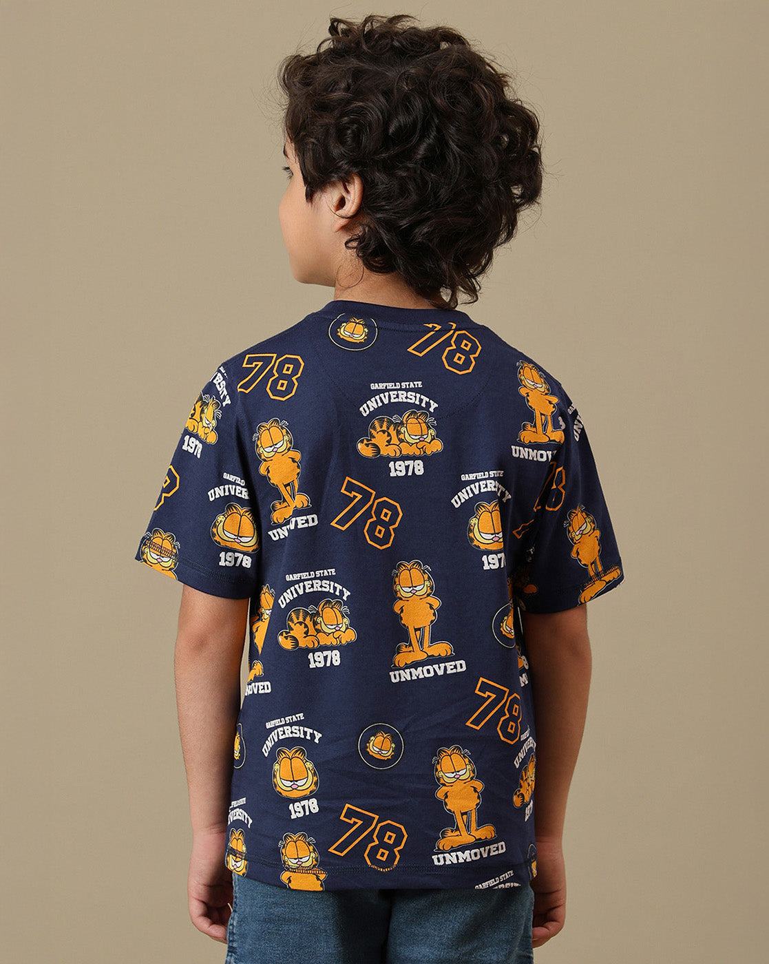 Garfield Printed Regular Fit Tshirt For Boys