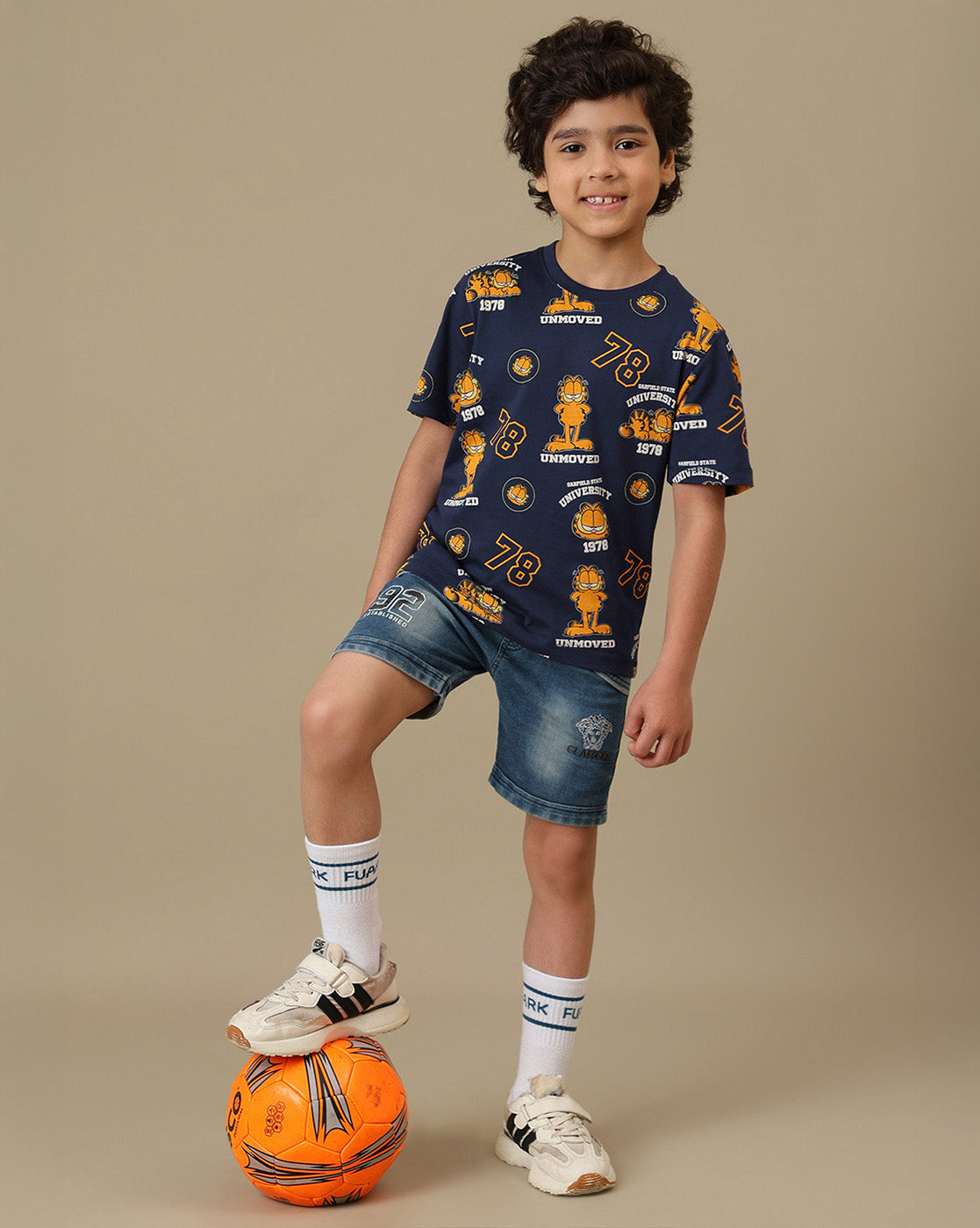 Garfield Printed Regular Fit Tshirt For Boys