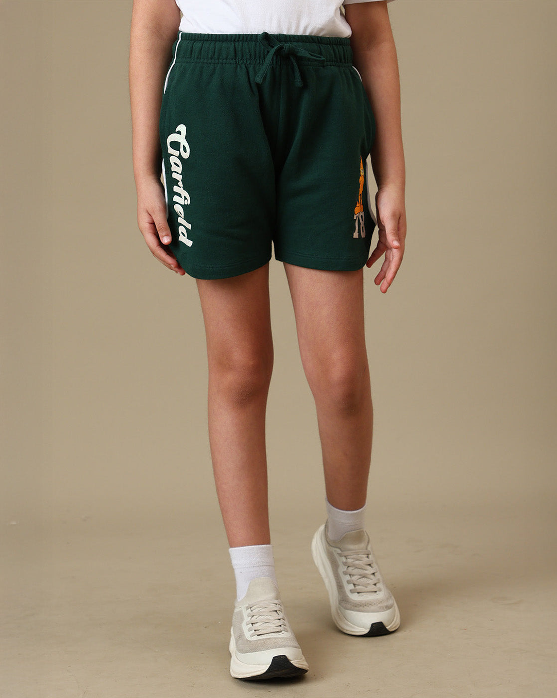 Garfield Printed Regular Fit Shorts For Girls