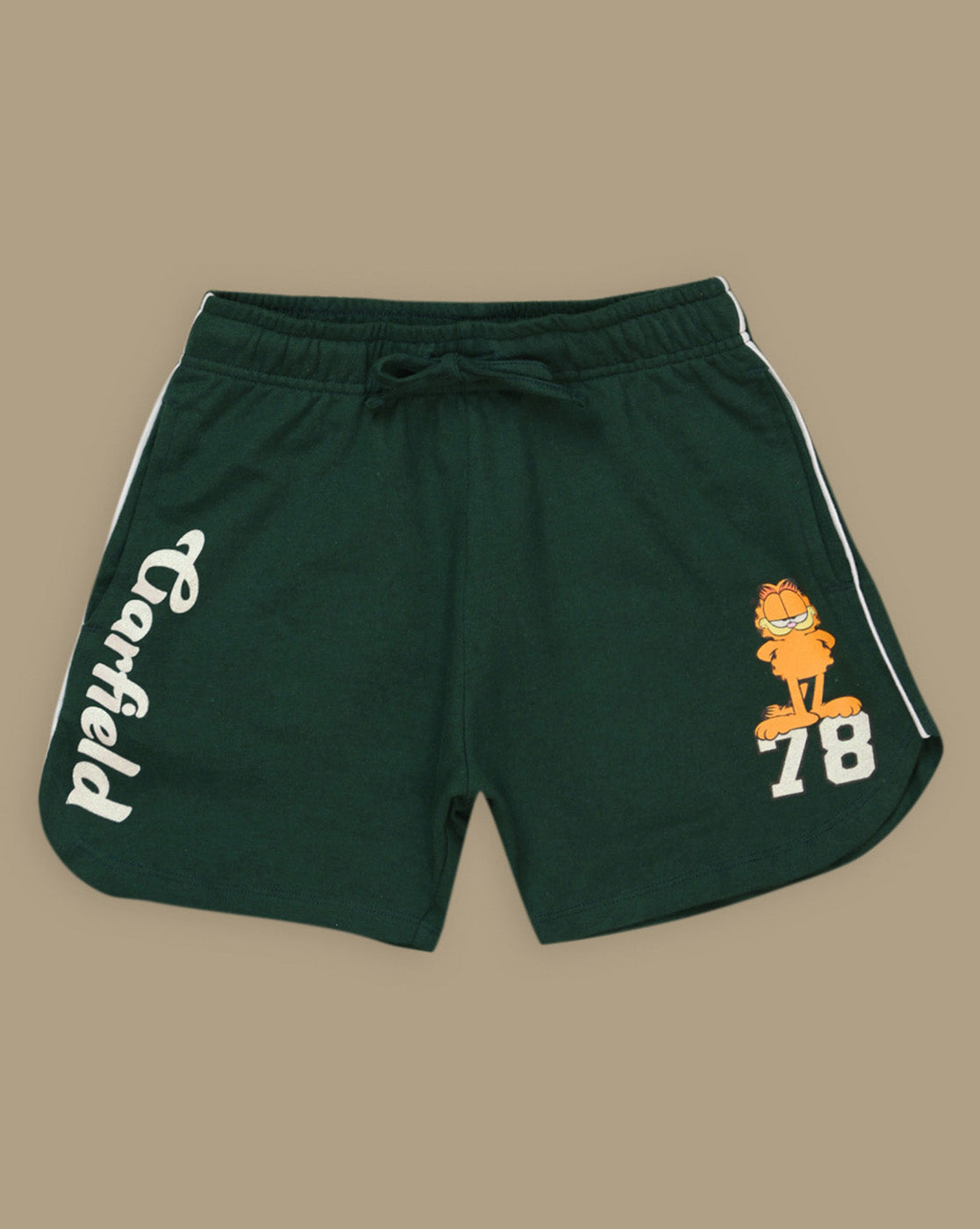 Garfield Printed Regular Fit Shorts For Girls