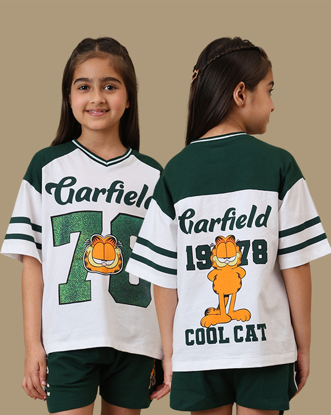 Garfield Printed Oversized Fit Tshirt For Girls
