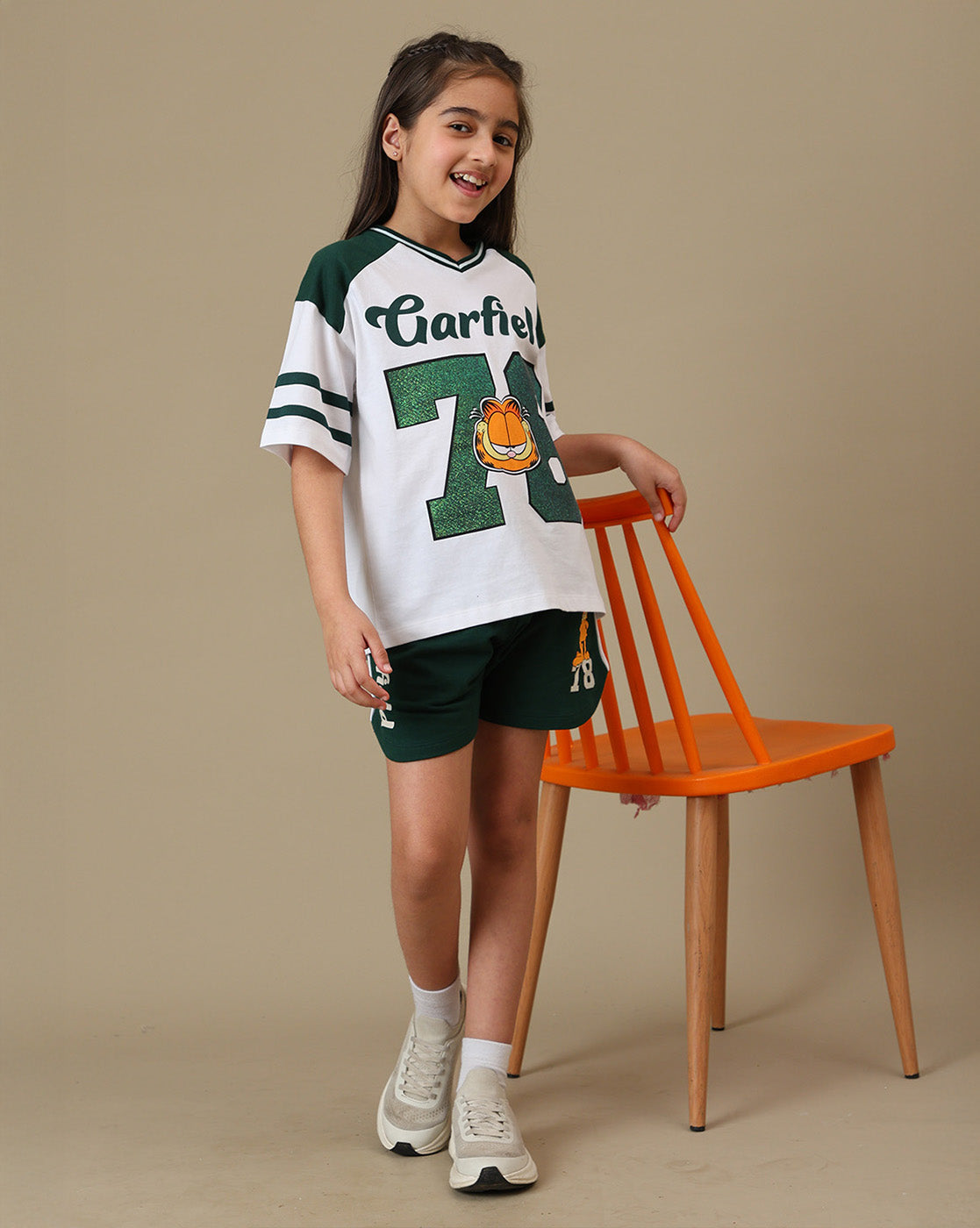 Garfield Printed Oversized Fit Tshirt For Girls