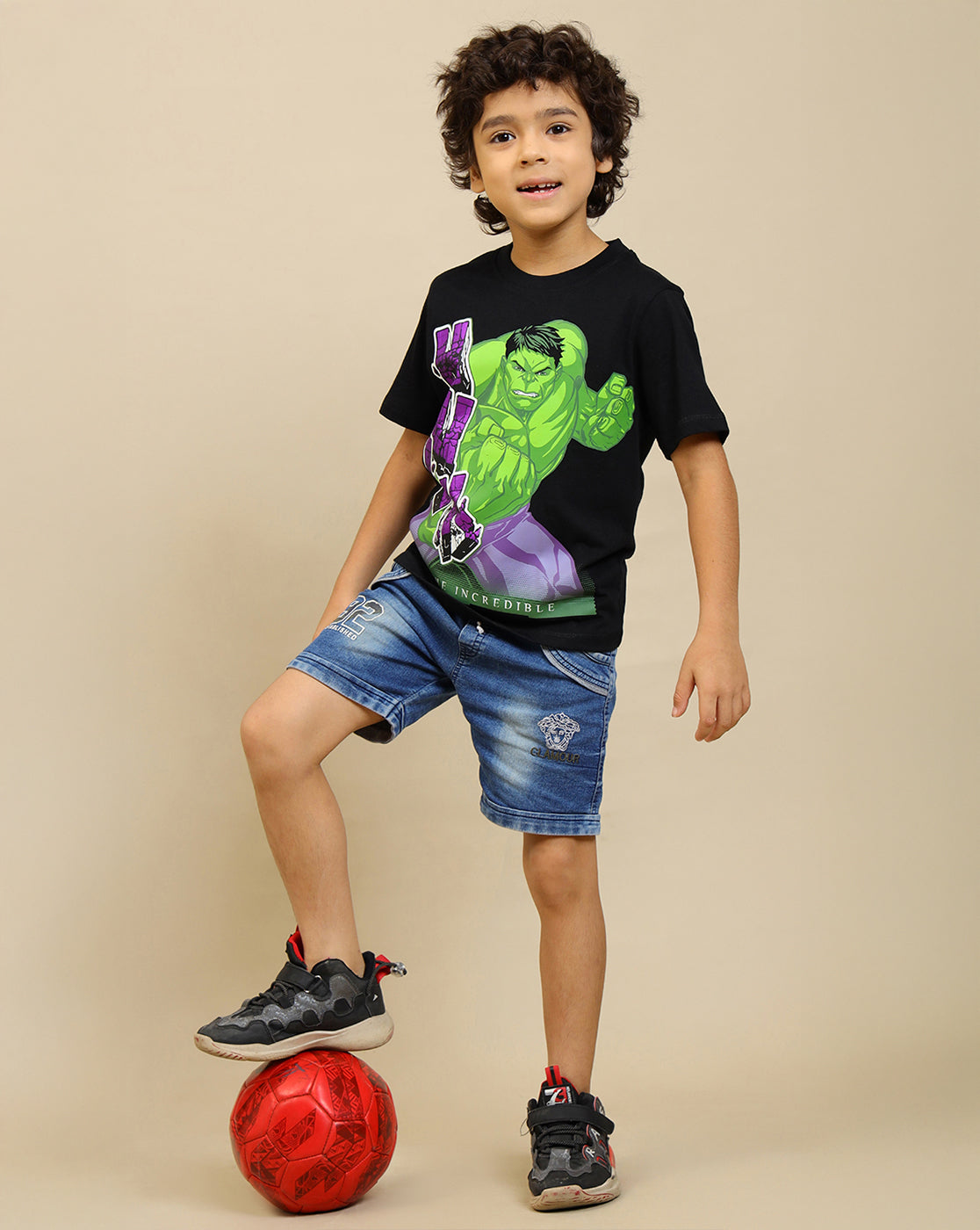 Hulk Printed Regular Fit Tshirt For Boys