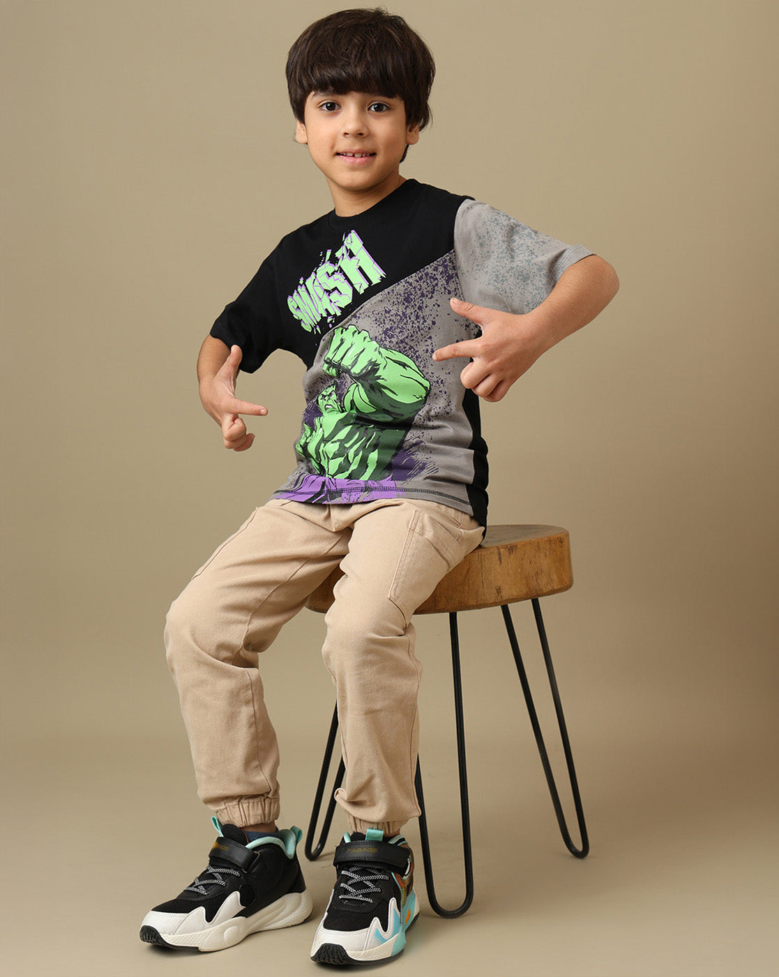 Hulk Printed Regular Fit Tshirt For Boys