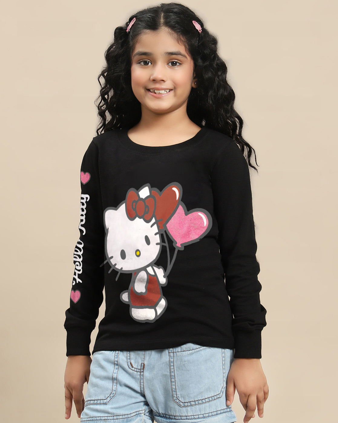 Hello Kitty Printed Regular Fit Sweatshirt For Girls