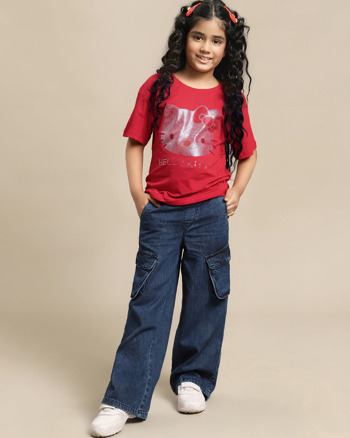Hello Kitty Printed Relax Fit Tshirt For Girls