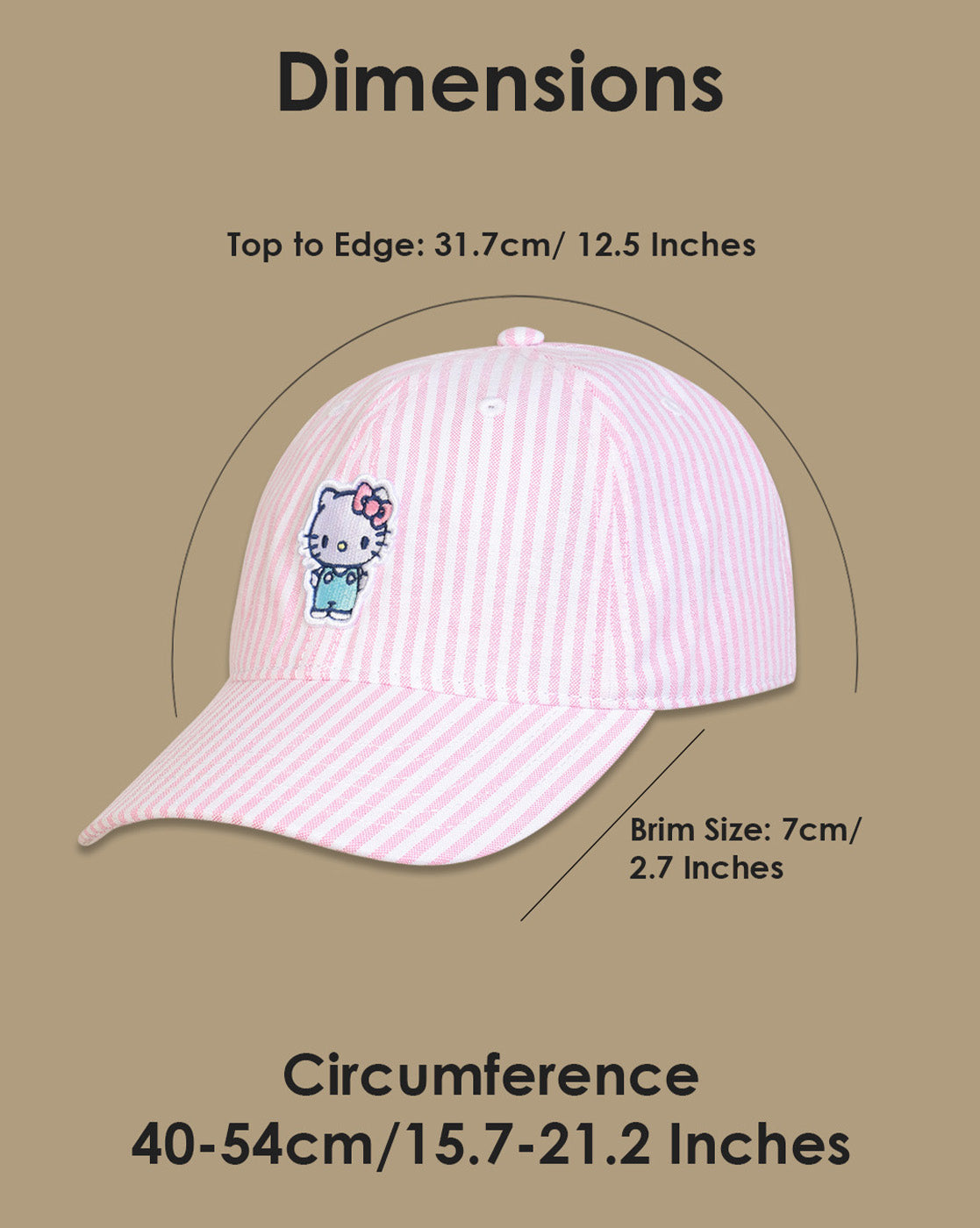 Hello Kitty printed Baseball Cap for Girls