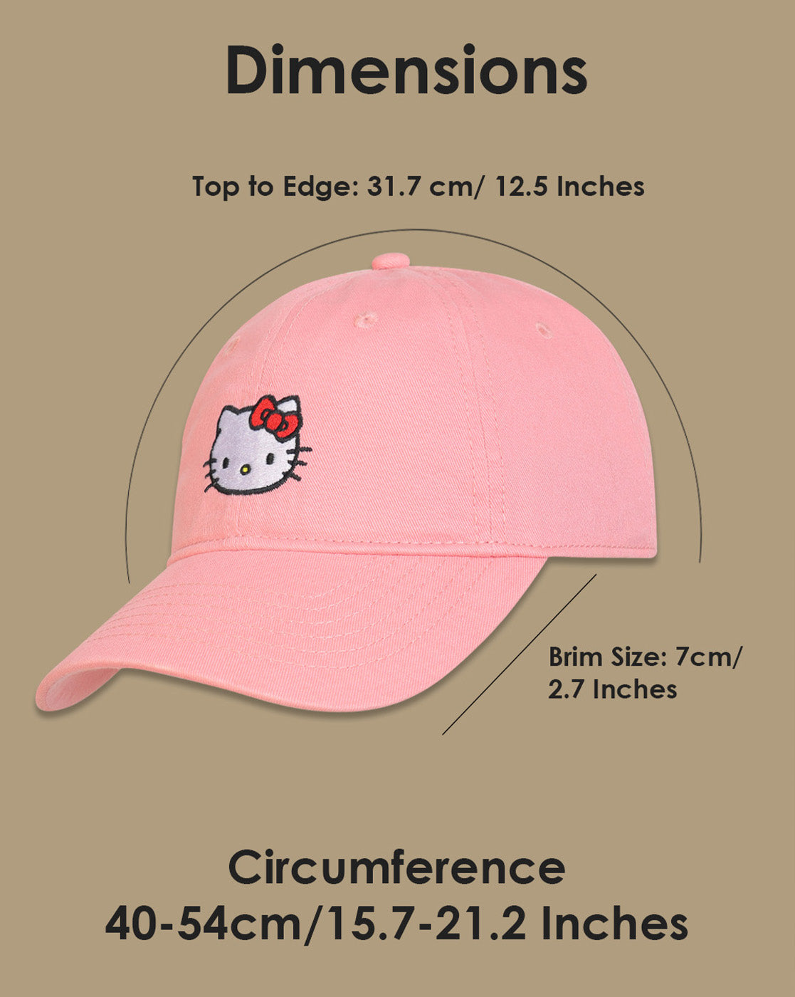 Hello Kitty printed Baseball Cap for Girls