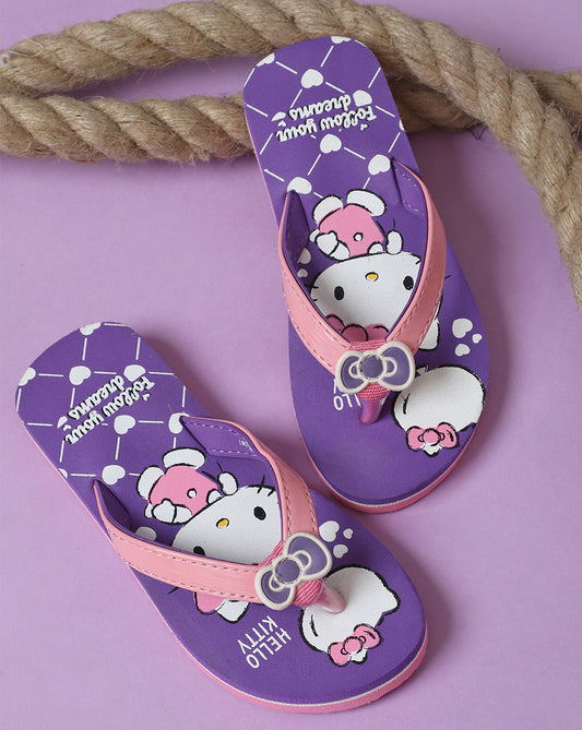Hello Kitty Printed Flip-Flops For Kids Girls