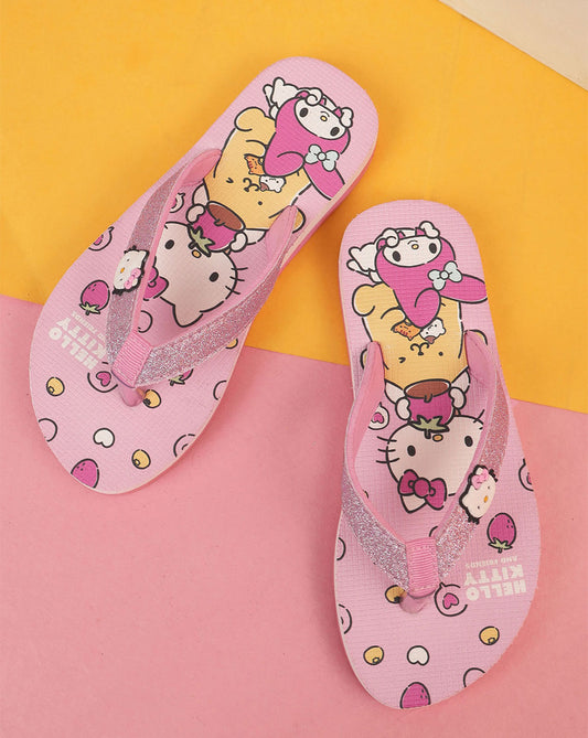 Hello Kitty Printed Flip-Flops For Kids Girls