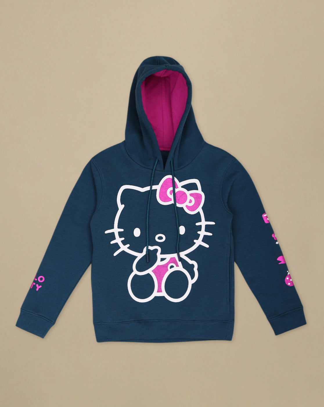 Hello Kitty Printed Relaxed Fit Hoodie For Girls