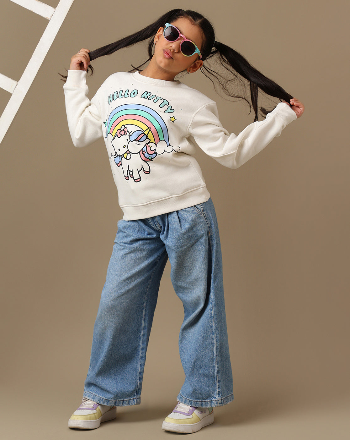Hello Kitty Printed Regular Sweatshirt For Girls