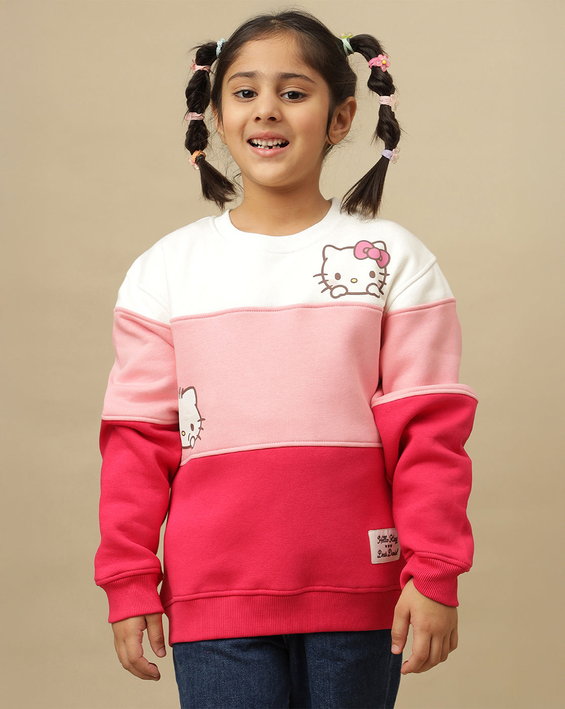 Hello Kitty Printed Regular Fit Sweatshirt For Girls