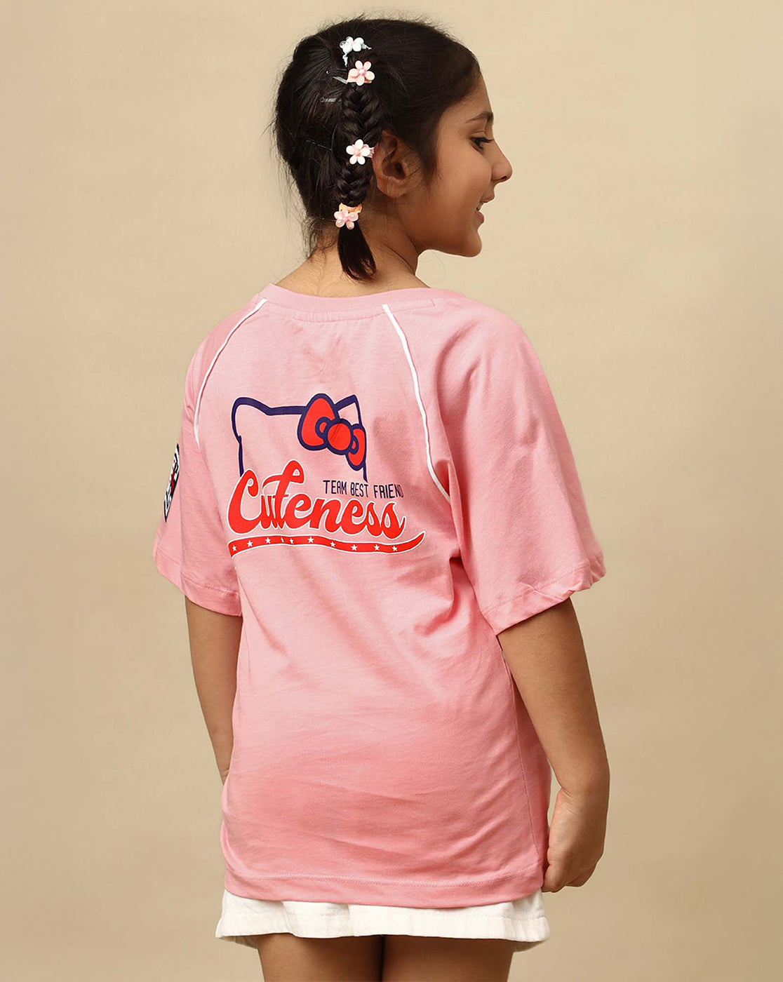 Hello Kitty Printed Oversized Tshirt For Girls