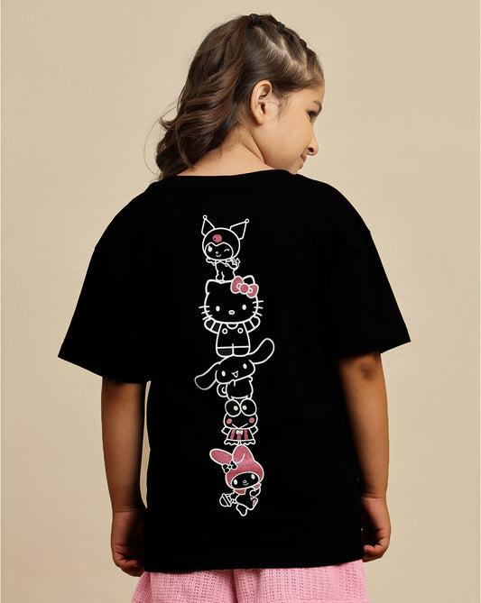 Hello Kitty Printed Oversized Tshirt For Girls