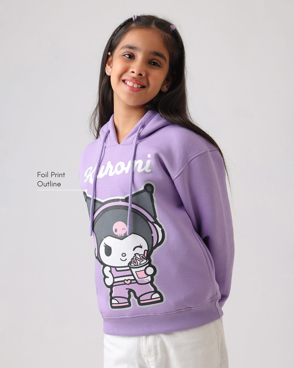 Hello Kitty Kuromi Relaxed Fit Hoodie Girls