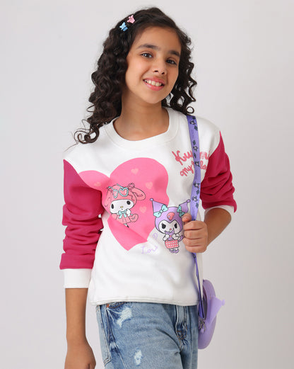 Hello Kitty Kuromi Relaxed Fit Sweatshirt Girls