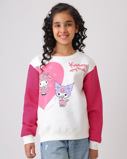 Hello Kitty Kuromi Relaxed Fit Sweatshirt Girls