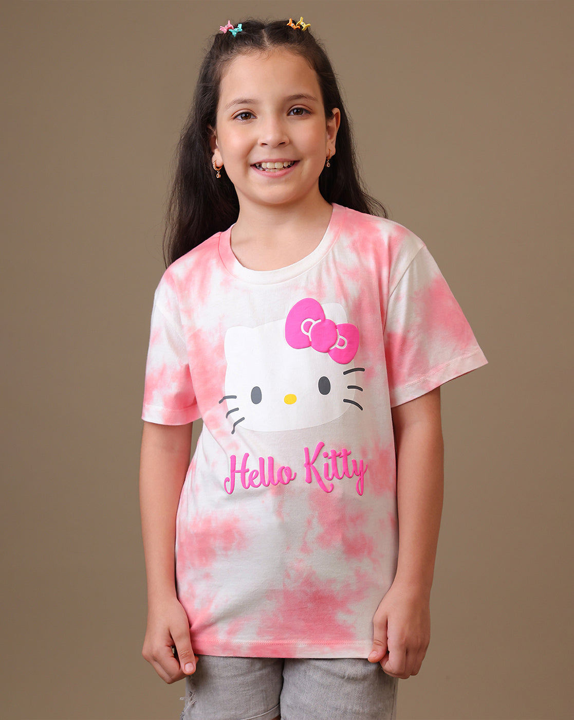 Hello Kitty Printed Regular Fit Tshirt For Girls