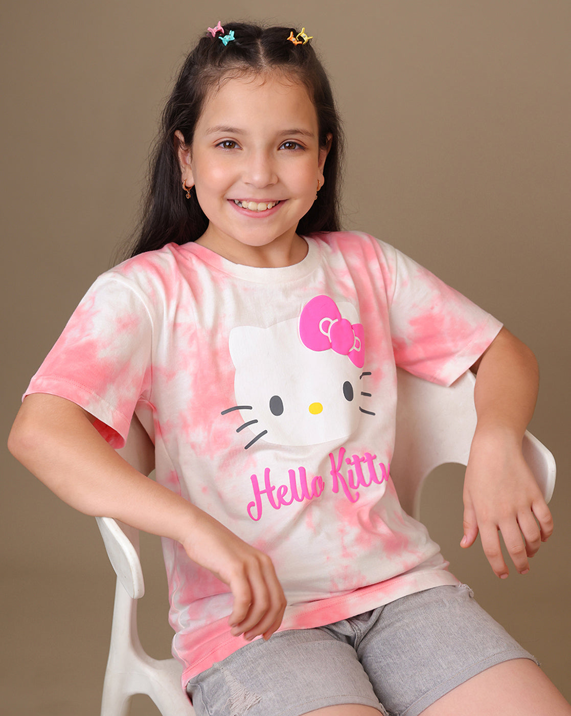 Hello Kitty Printed Regular Fit Tshirt For Girls