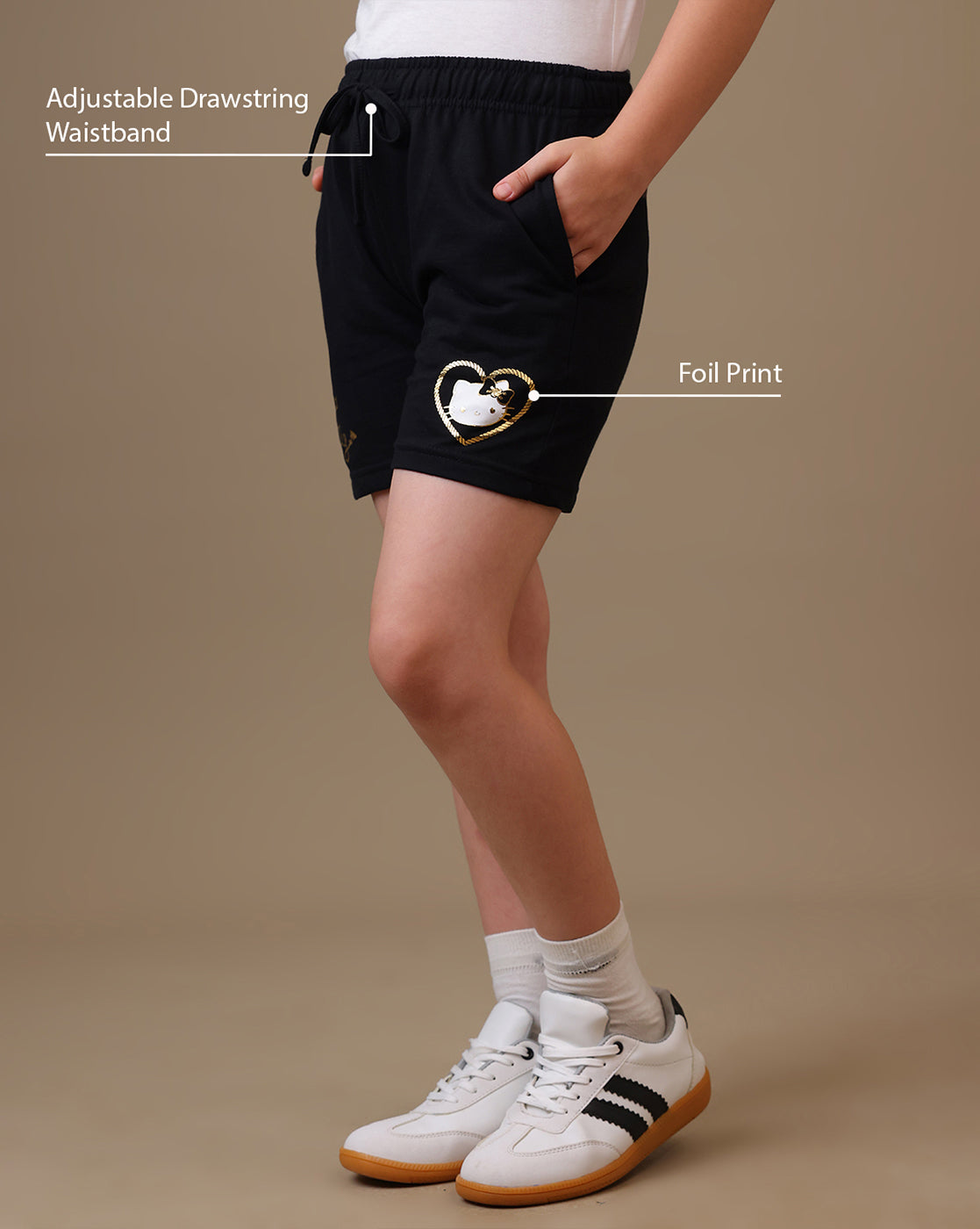 Hello Kitty Printed T-Shirt & Shorts Co-Ords Set Girls