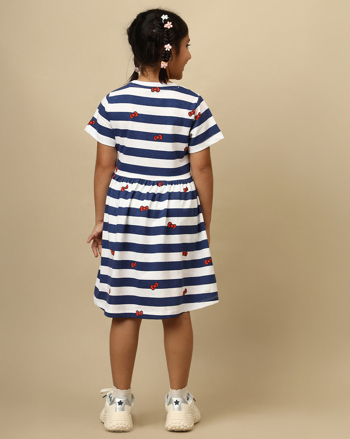 Hello Kitty Printed Regular Fit Dress For Girls