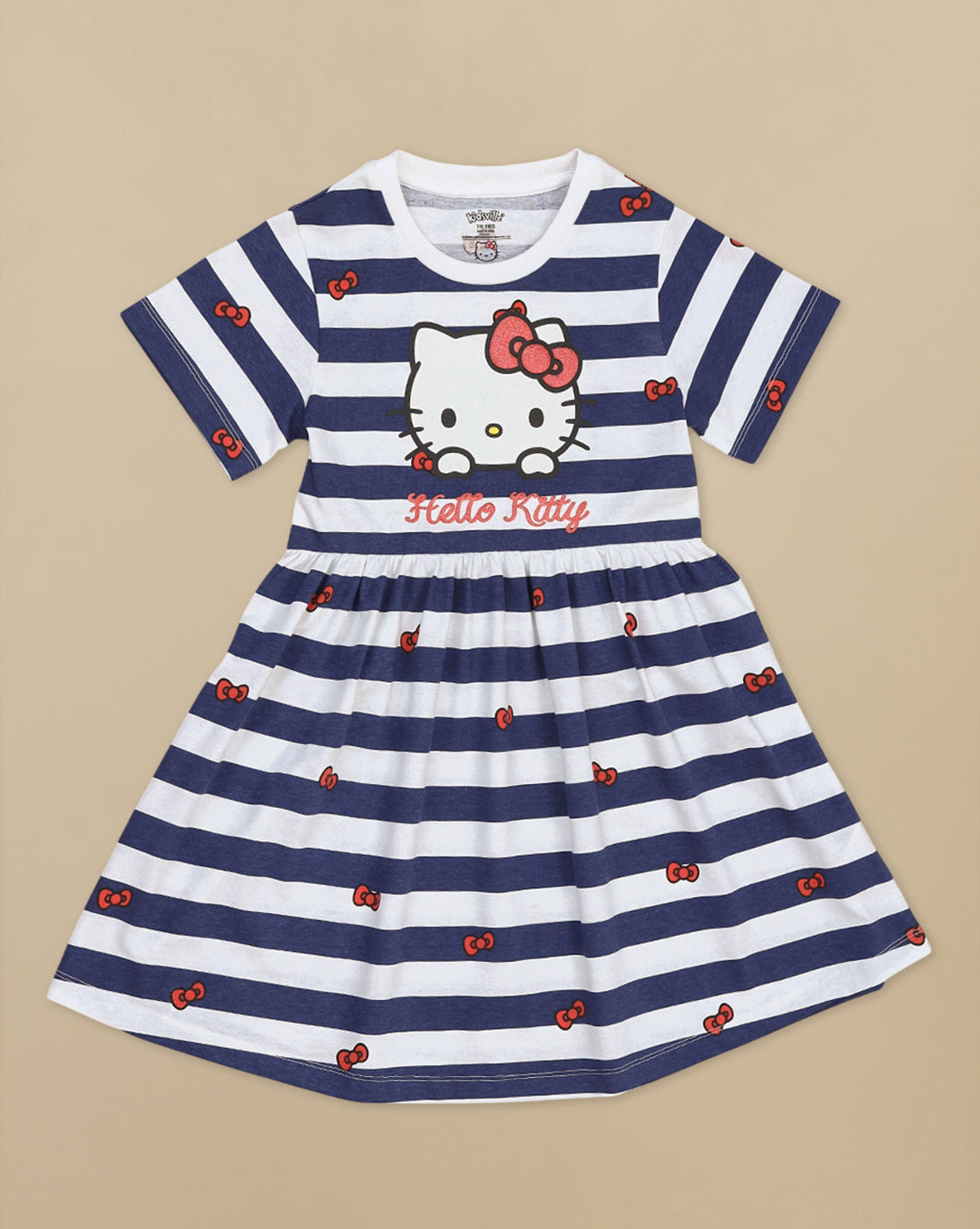Hello Kitty Printed Regular Fit Dress For Girls