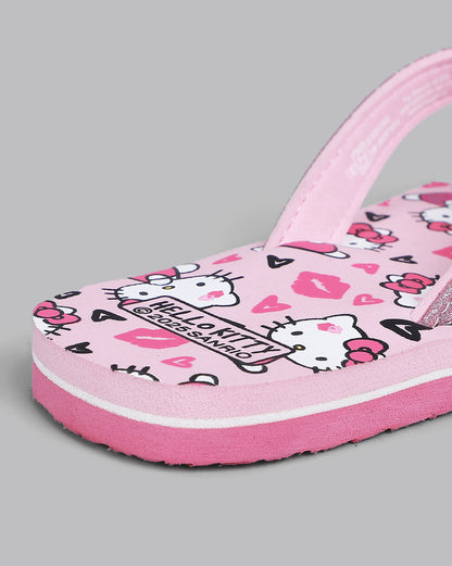 Hello Kitty  Pink Flip-Flops  Kids Girls