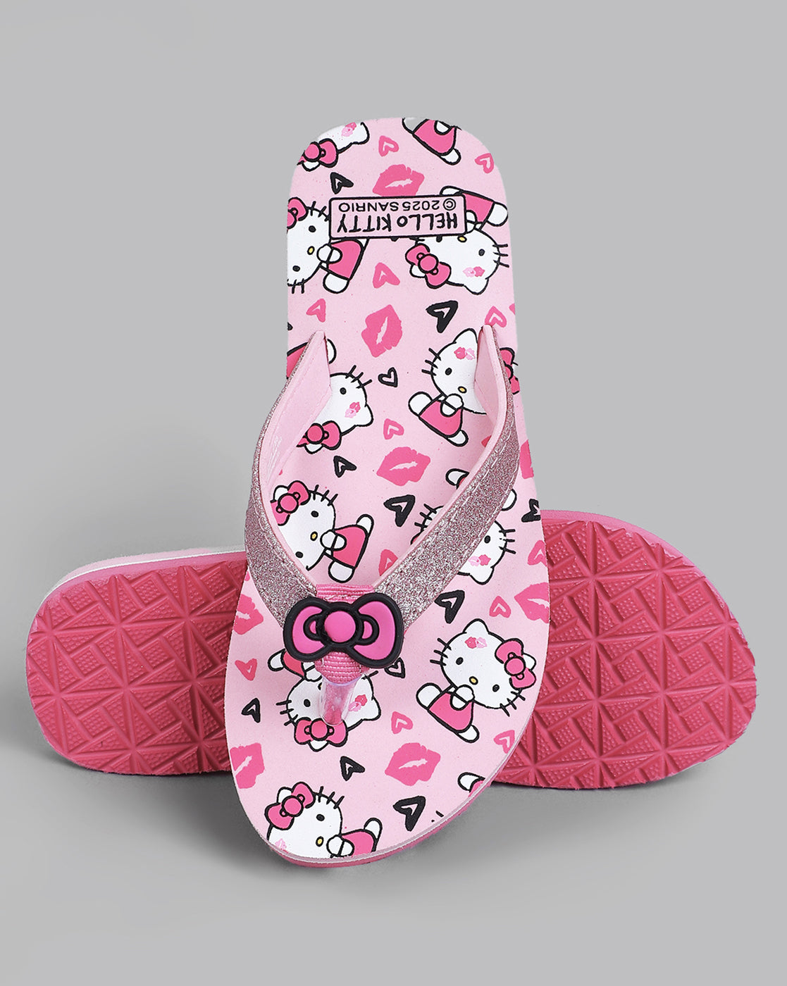 Hello Kitty Printed Pink Flip-Flops For Kids Girls