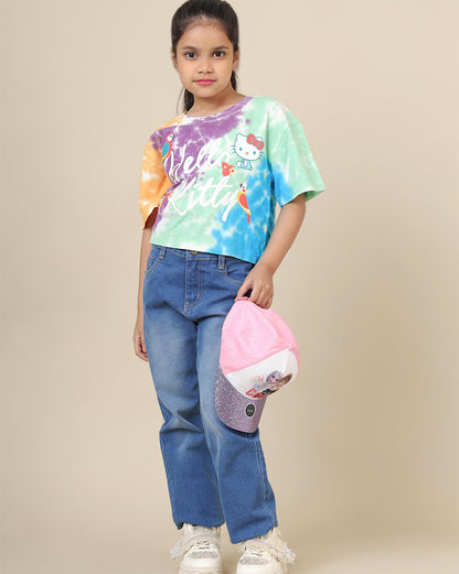 Hello Kitty Printed Boxy Fit Tshirt For Girls