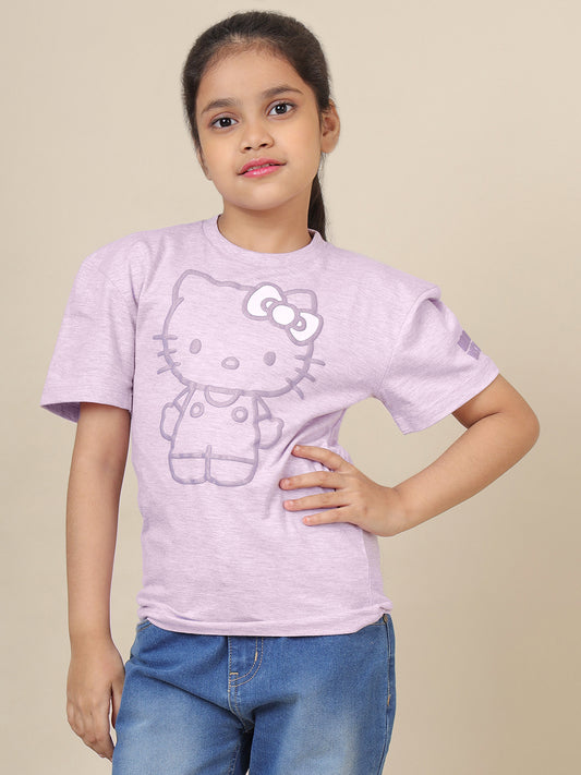 Hello Kitty Printed Regular Fit Tshirt For Girls