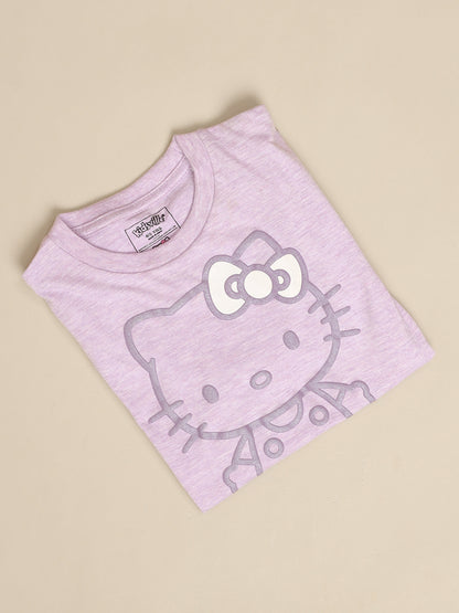 Hello Kitty Printed Regular Fit Tshirt For Girls