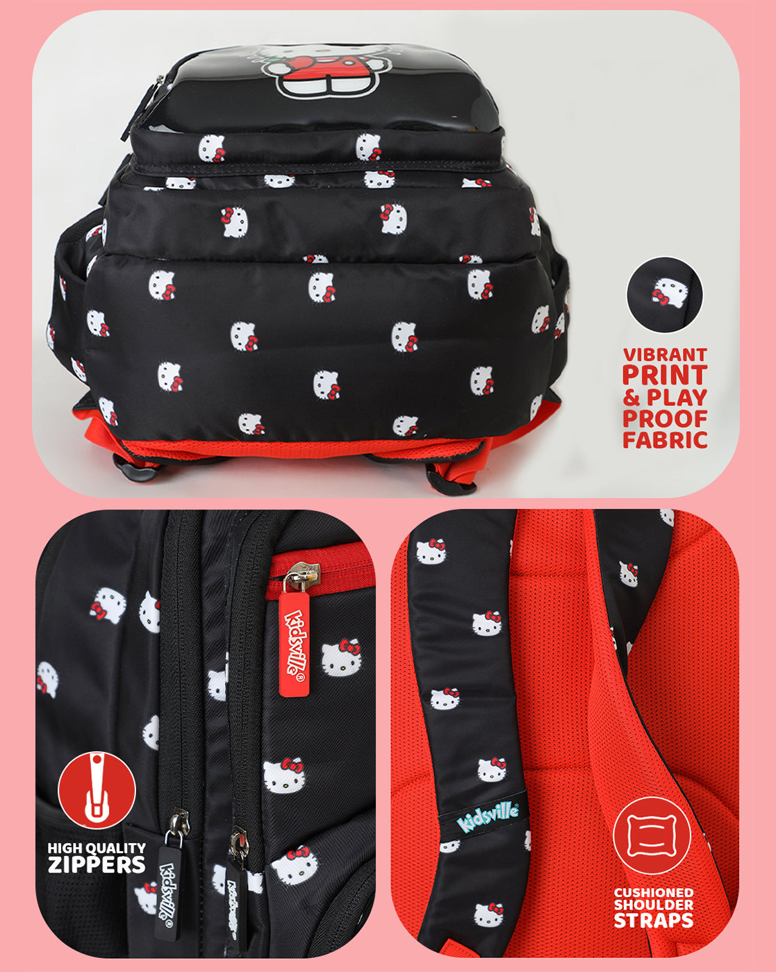 Sanrio Hello Kitty 17L Backpack for Kids Girls