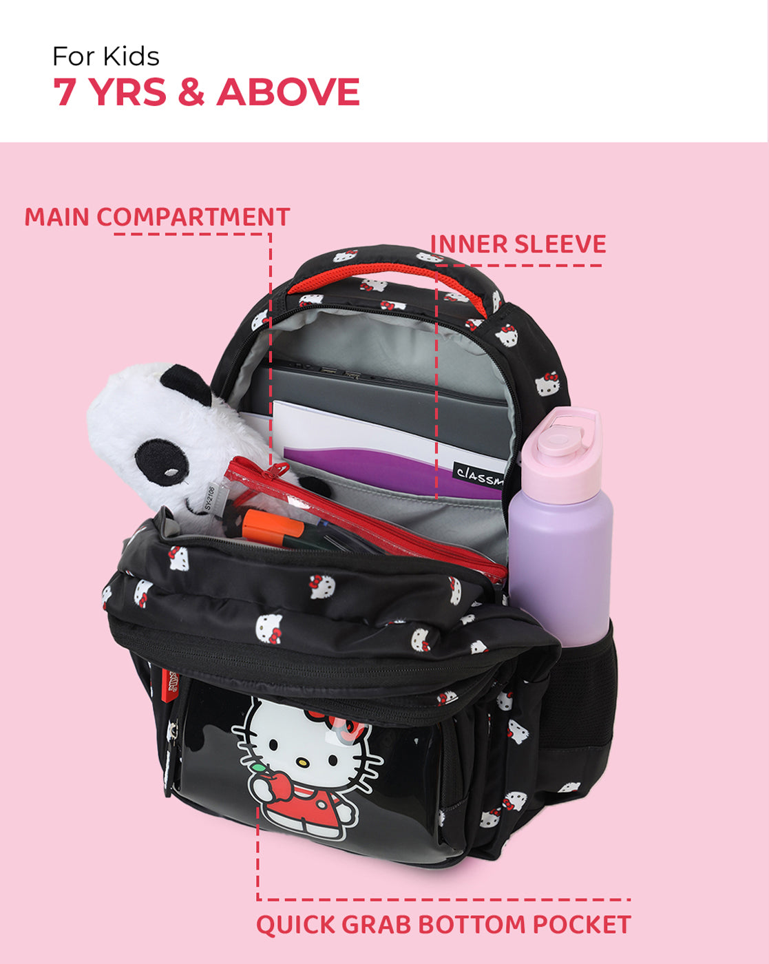 Sanrio Hello Kitty 17L Backpack for Kids Girls