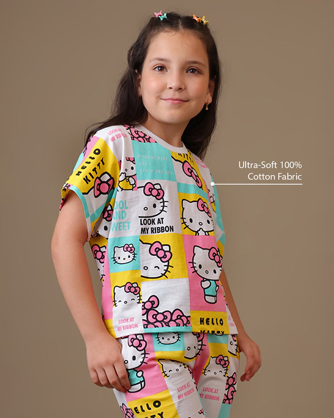 Hello Kitty  Relaxed Fit T-Shirt & Shorts Co-Ords Set  Kids Girls