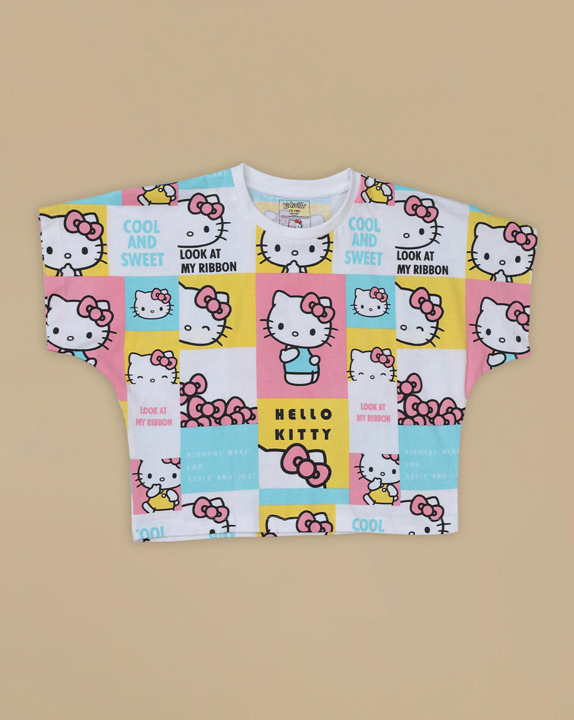 Hello Kitty printed Relaxed Fit T-Shirt & Shorts Co-Ords Set For Kids Girls