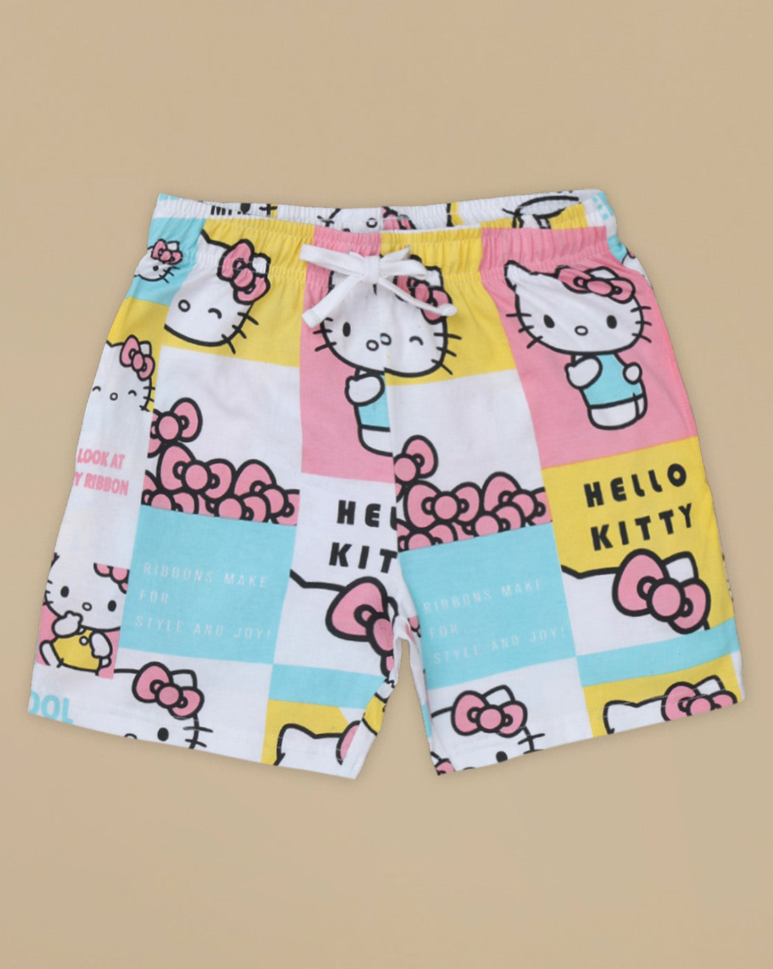 Hello Kitty printed Relaxed Fit T-Shirt & Shorts Co-Ords Set For Kids Girls
