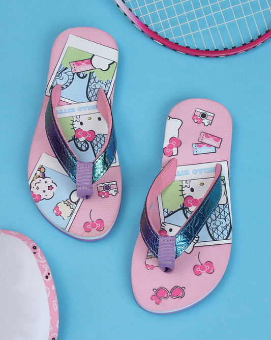 Hello Kitty Printed Flipflops for Girls