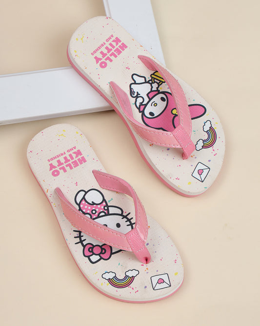 Hello Kitty Printed Flipflops for Girls