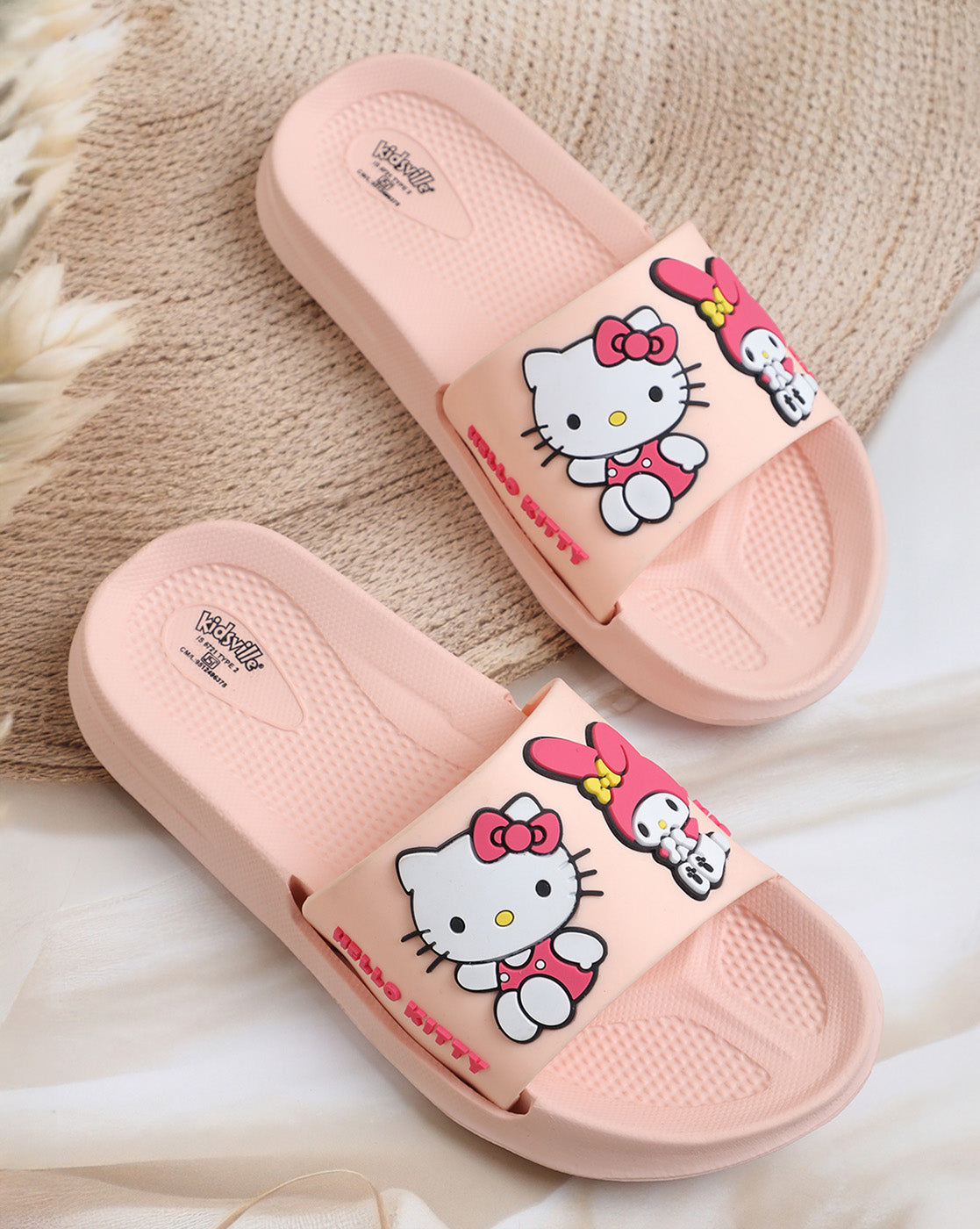 Hello Kitty Printed Sliders for Girls