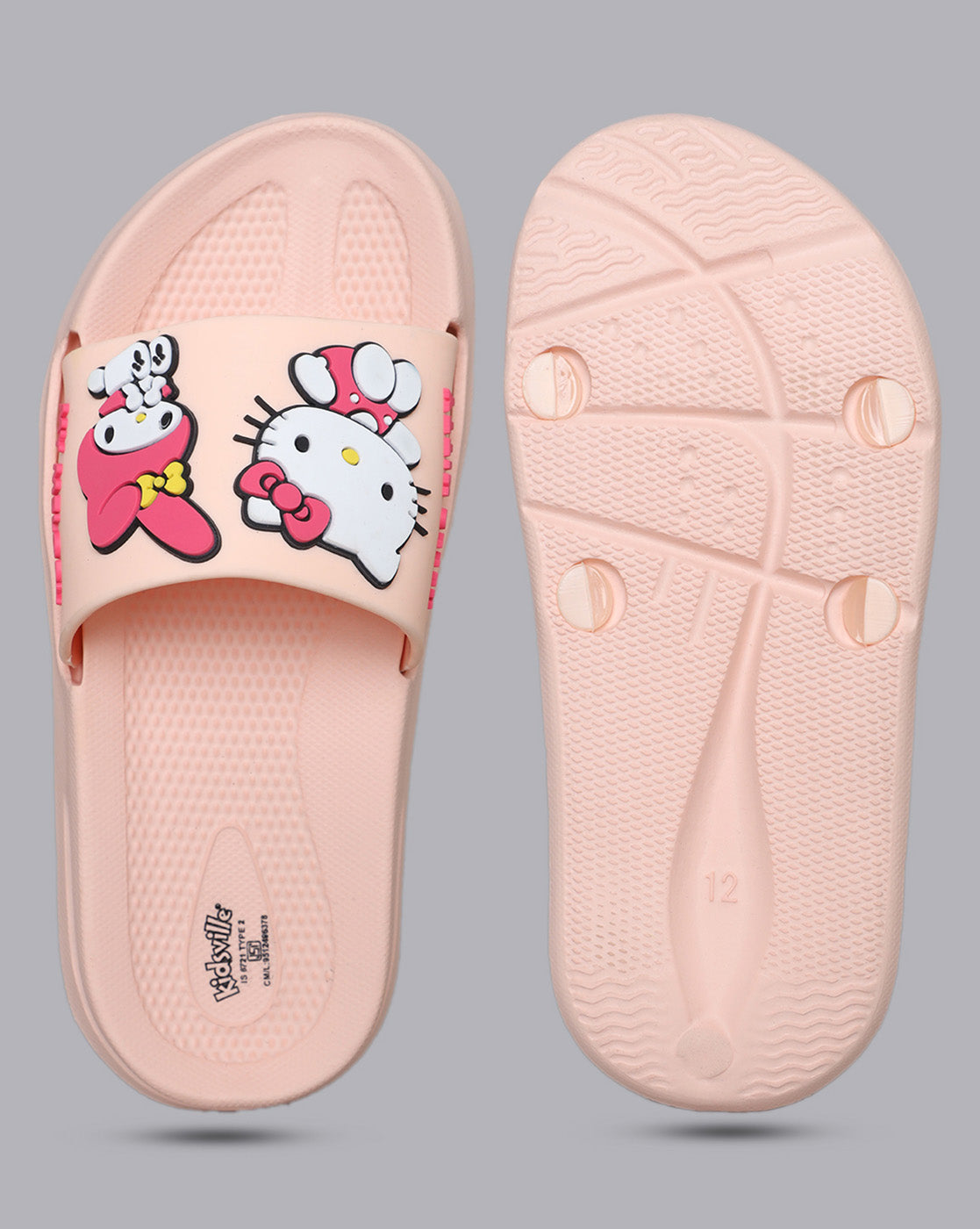 Hello Kitty Printed Sliders for Girls