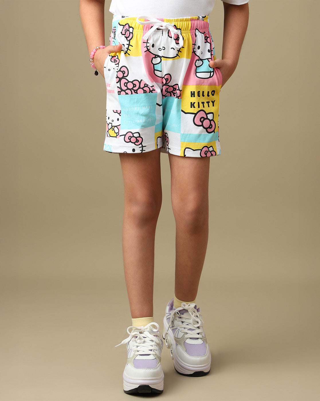 Hello Kitty Printed Regular Fit Shorts For Girls