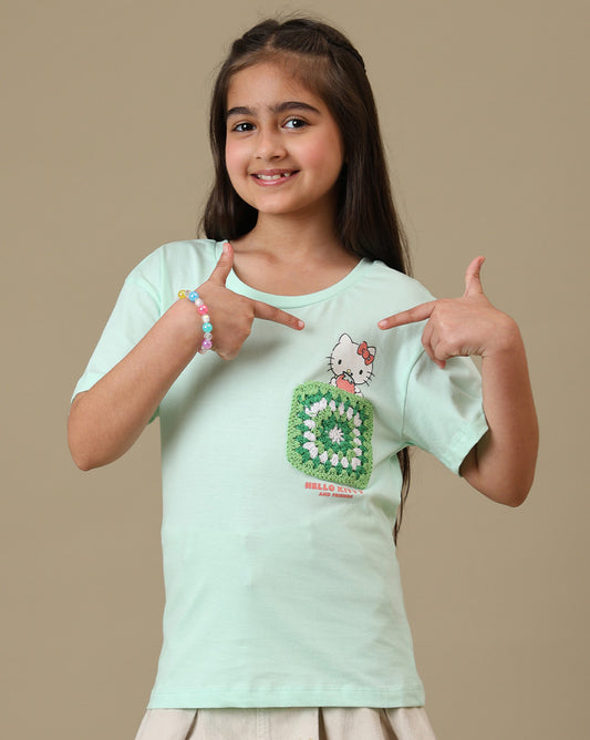 Hello Kitty Printed Relaxed Fit Tshirt For Girls