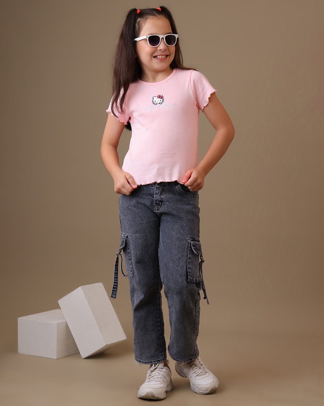 Hello Kitty Printed Regular Fit Tshirt For Girls