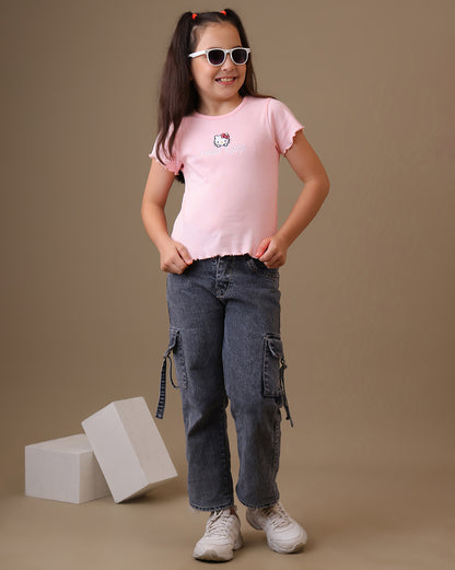 Hello Kitty  Regular Fit Tshirt  Girls