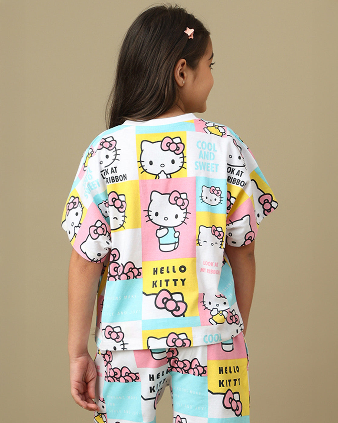 Hello Kitty Printed Relaxed Fit Tshirt For Girls