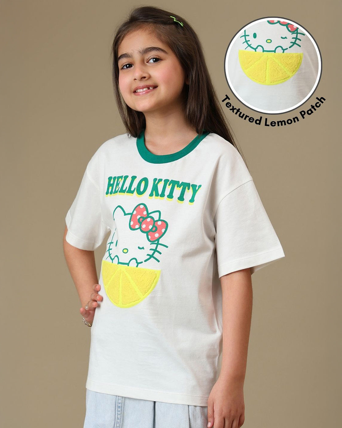 Hello Kitty Printed Relaxed Fit Tshirt For Girls