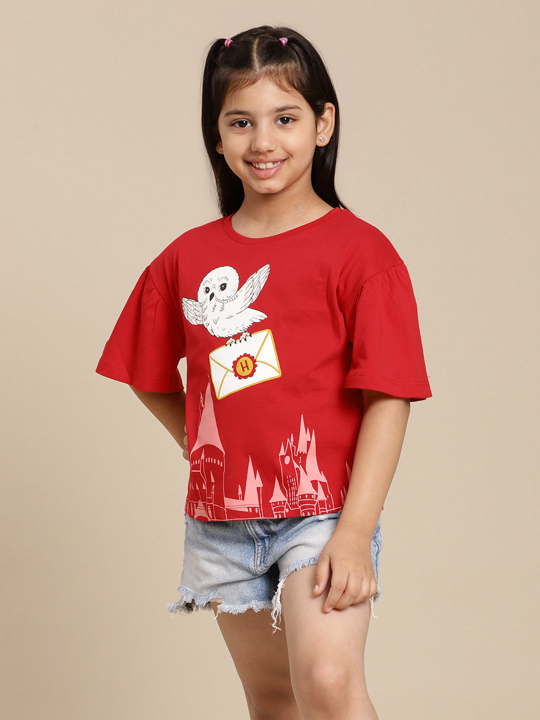 Harry Potter Printed Relaxed Fit Tshirt For Girls