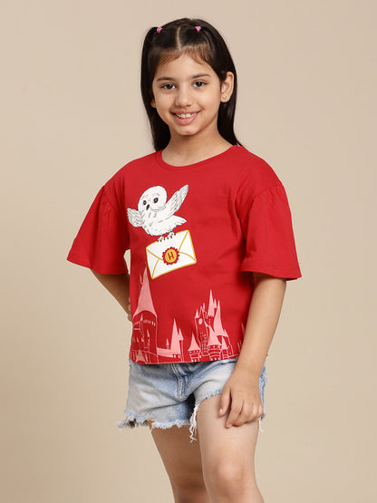 Harry Potter Printed Relaxed Fit Tshirt For Girls