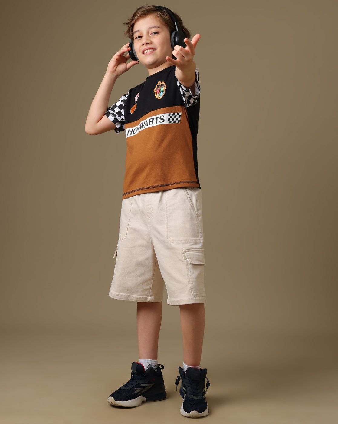 Hogwarts-Harry Potter Printed Regular Fit Tshirt For Boys